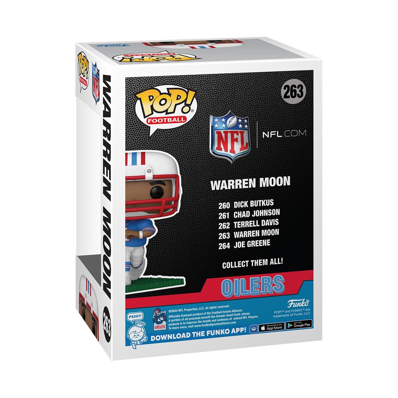 Funko POP NFL Oilers Warren Moon Vinyl Figure | Official Collectible Gift