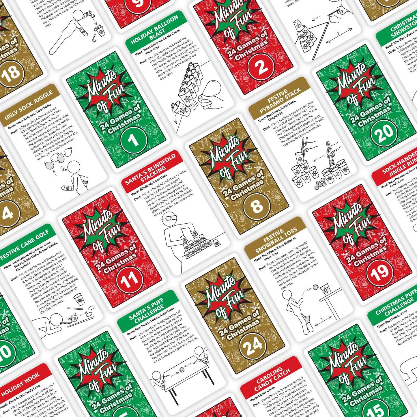 Funwares 24 Days of Christmas Games – Complete Advent Calendar for Families