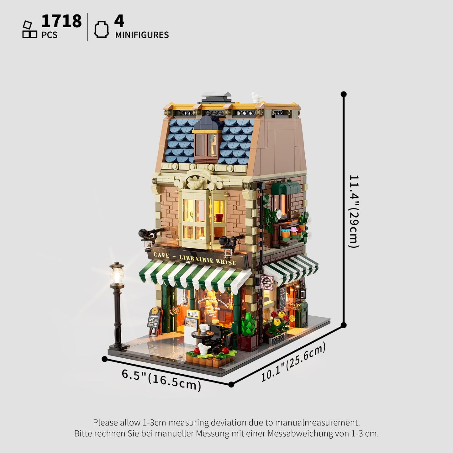 Funwhole Book-Cafe Lighting Set - 1718-Piece Modular Coffee House