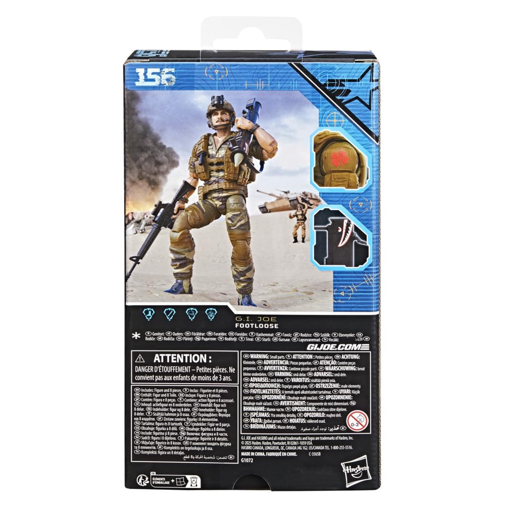 G.I. Joe Classified Series #156 Footloose — 6-Inch Figure with 8 Accessories