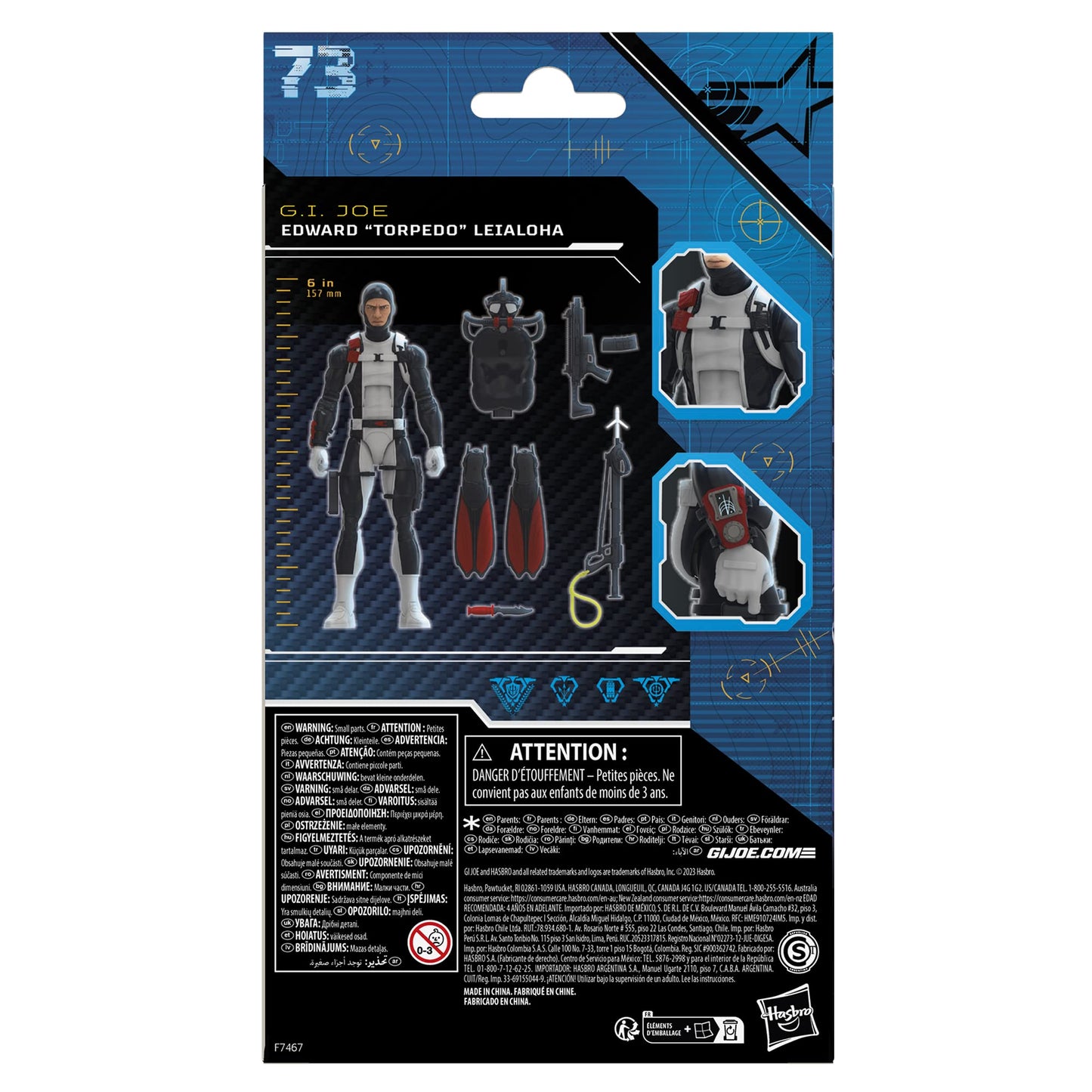 G.I. Joe Classified Series Edward “Torpedo” Leialoha – 6-Inch Action Figure with 6 Accessories