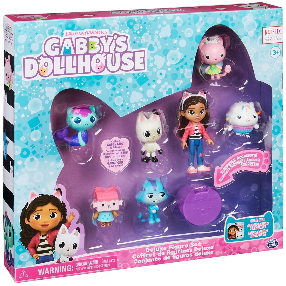 DREAMWORKS Gabby’s Dollhouse Deluxe Figure Gift Set – 7 Figures + Dollhouse Delivery