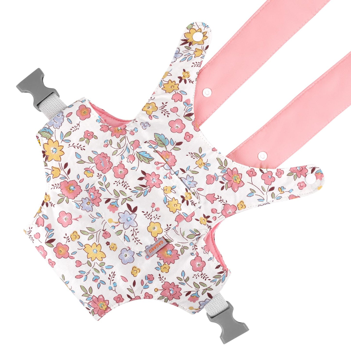 GAGAKU Baby Doll Carrier – 3-Way Doll Carrier with Adjustable Straps (Pink Peach Blossom)