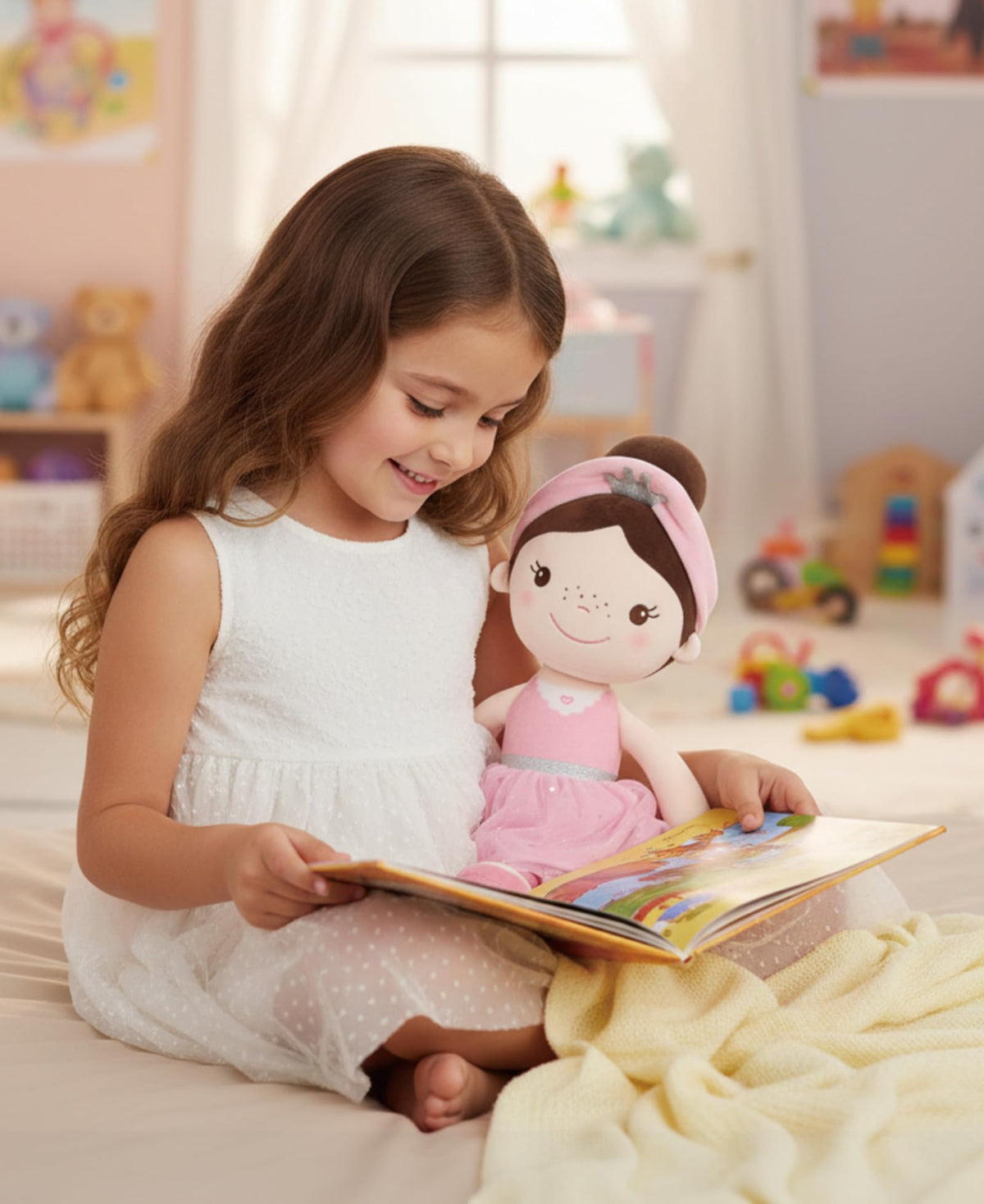 GAGAKU Soft 16-Inch Ballet Girl Baby Doll – My First Rag Doll for 1+ Year Old Girls, Machine Washable Plush Toy