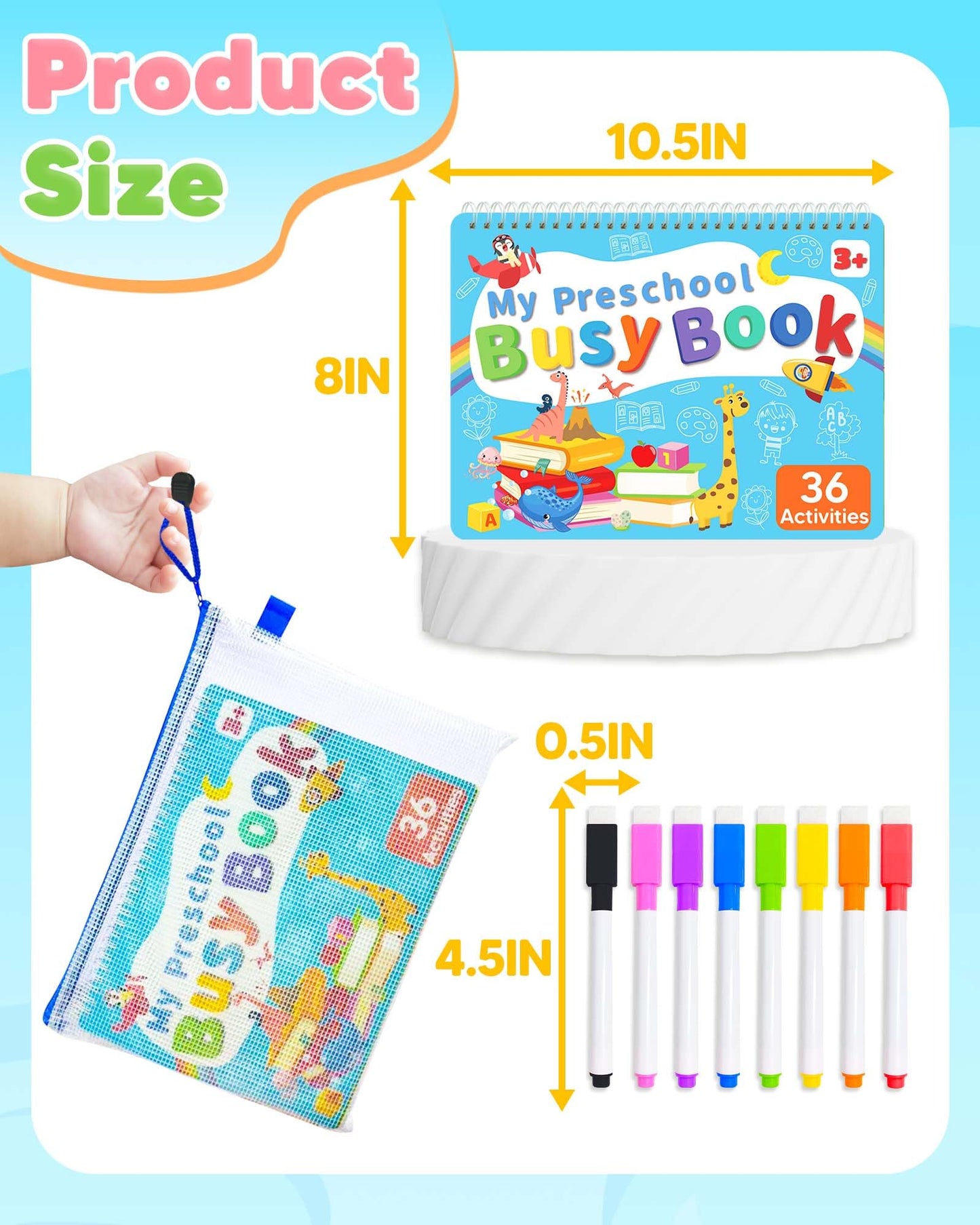 Gagule Toddler Busy Book – Montessori Learning Activities for 3–5 Year Olds