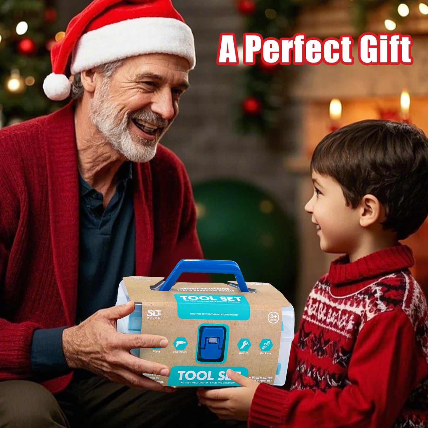 GAIETYDIY Kids Tool Set – Pretend Play Kit with Toolbox & Tools