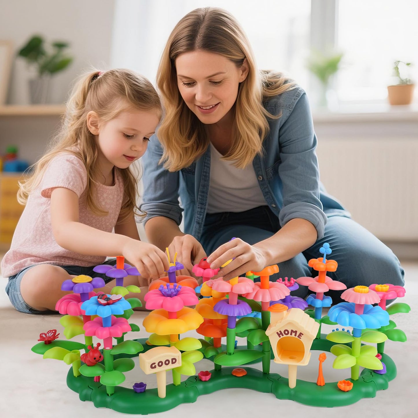 Gaitel Flower Garden Building Toys – 120+ Pieces for Ages 3-7