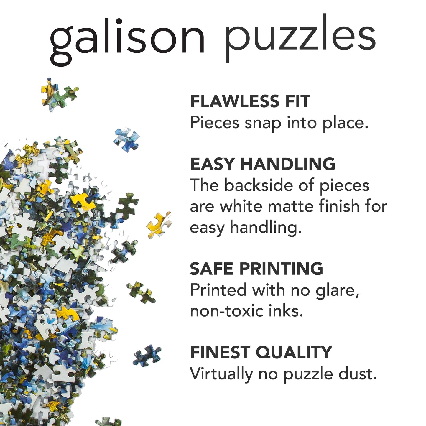 Galison Winter Lights Foil Puzzle – 500 Pieces, 20x20, Joy Laforme