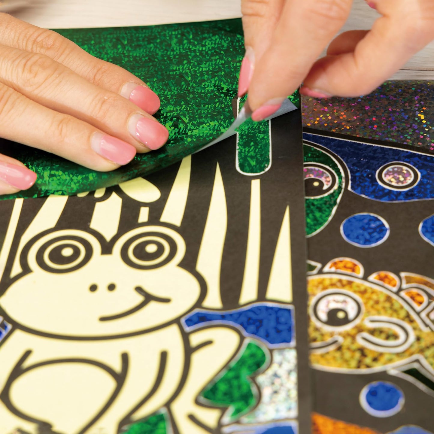 Galt Fab Foil Art Kit – Create 8 Sparkly Pictures with Easy Peel & Transfer