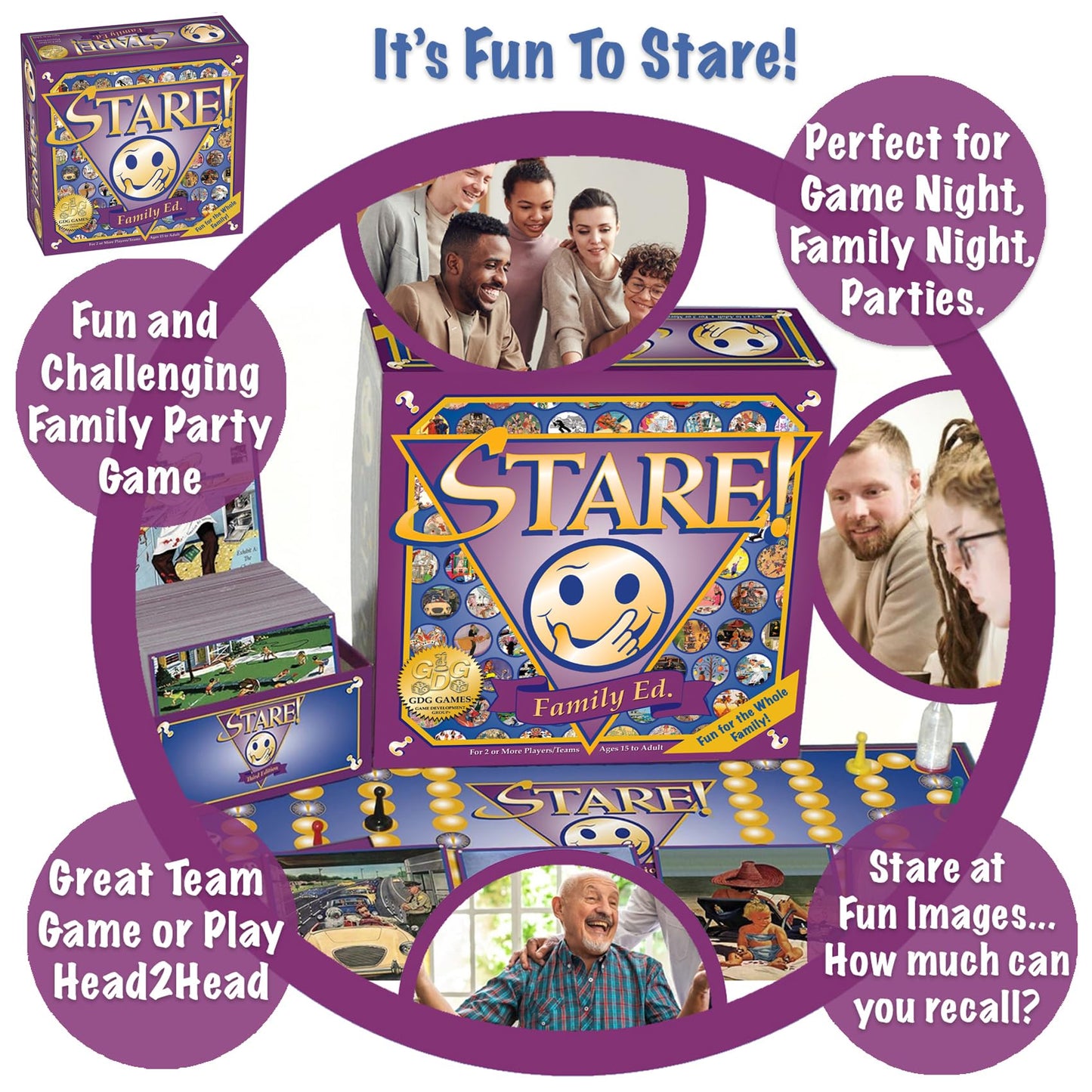 Stare by Game Development Group – Fun Visual Recall Card Game for Adults & Family