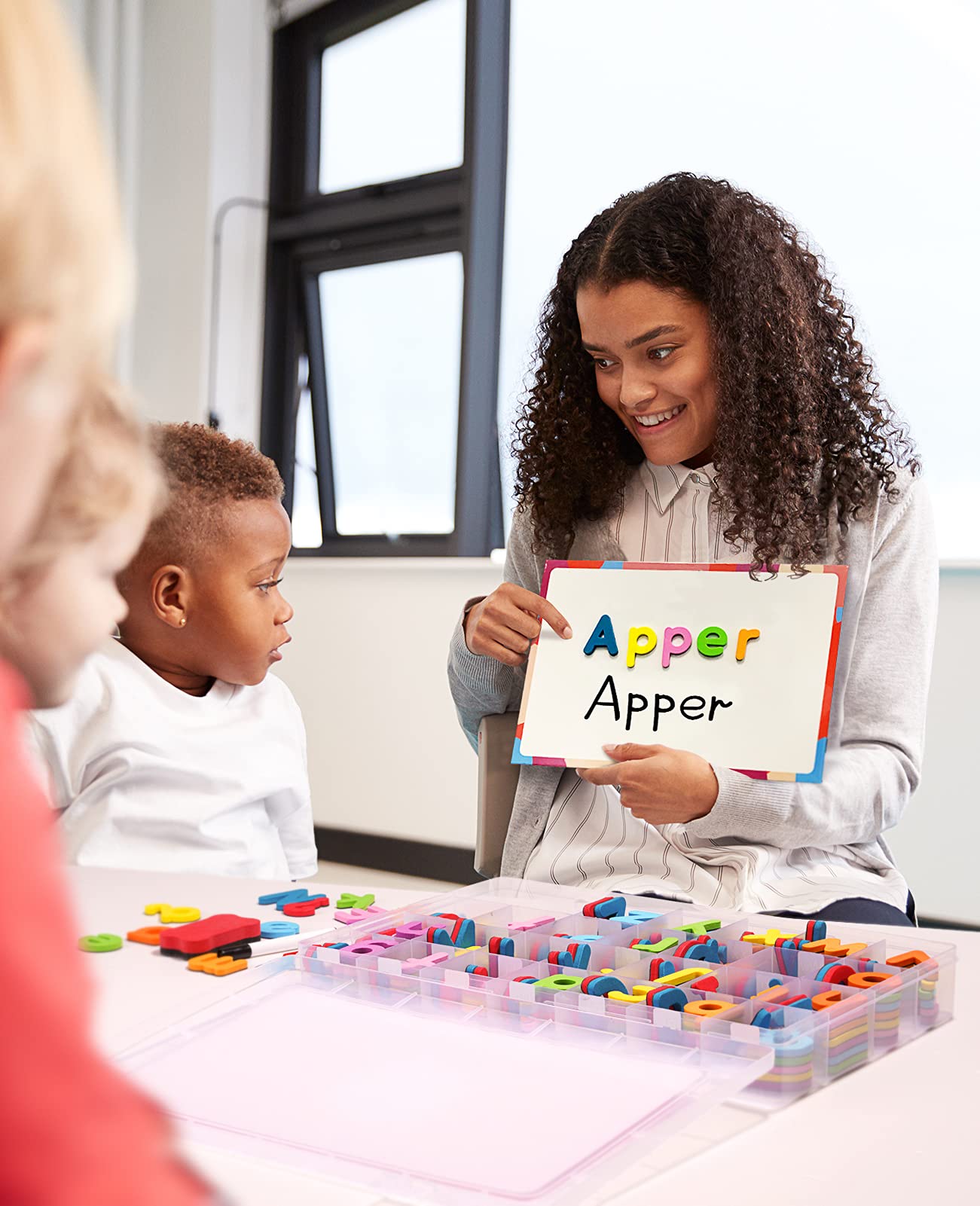 GAMENOTE Classroom Magnetic Alphabet Letters Kit – 234 Pcs with Double-Sided Board