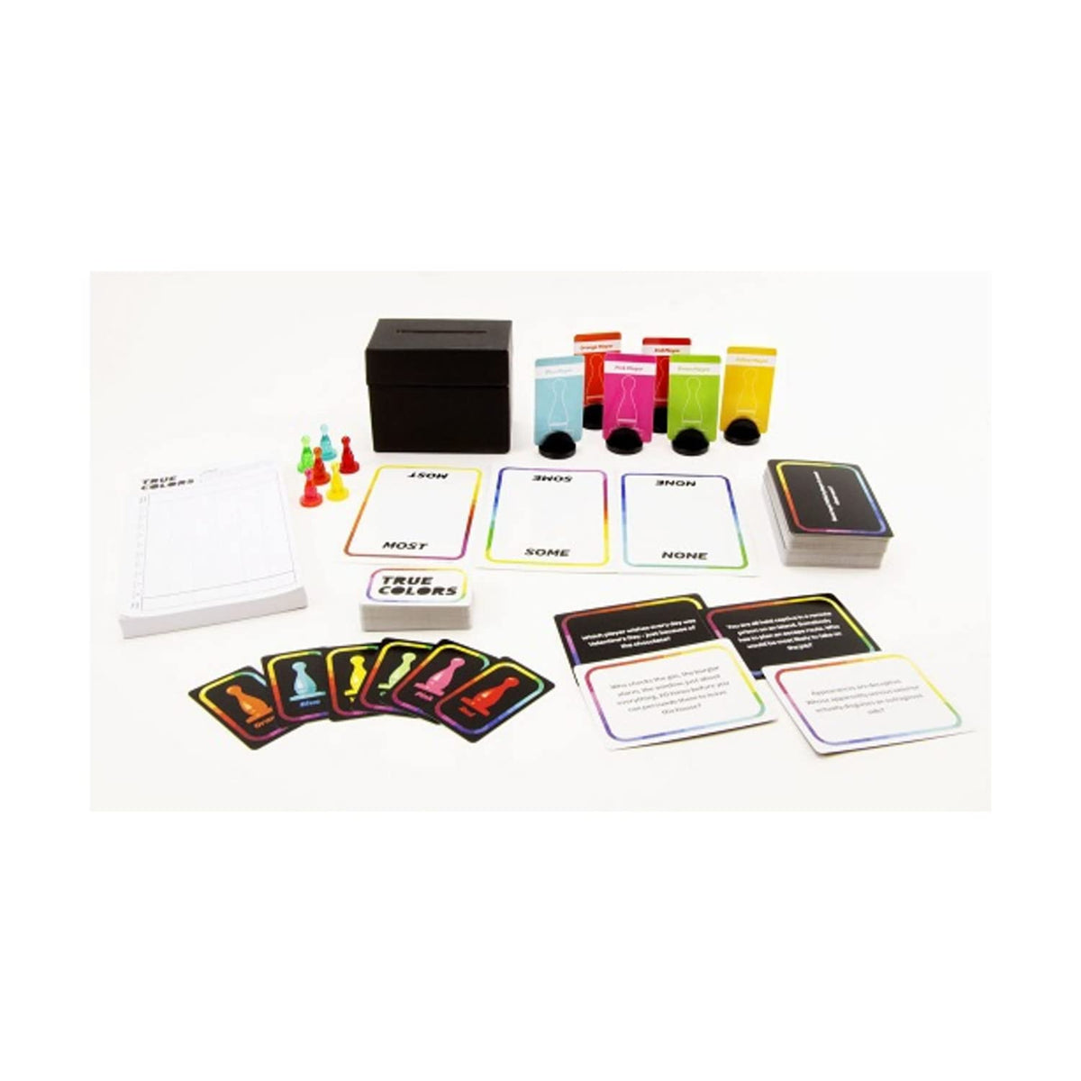 True Colors Card Game by Games Adults Play - What Do Your Friends Really Think? Black Edition