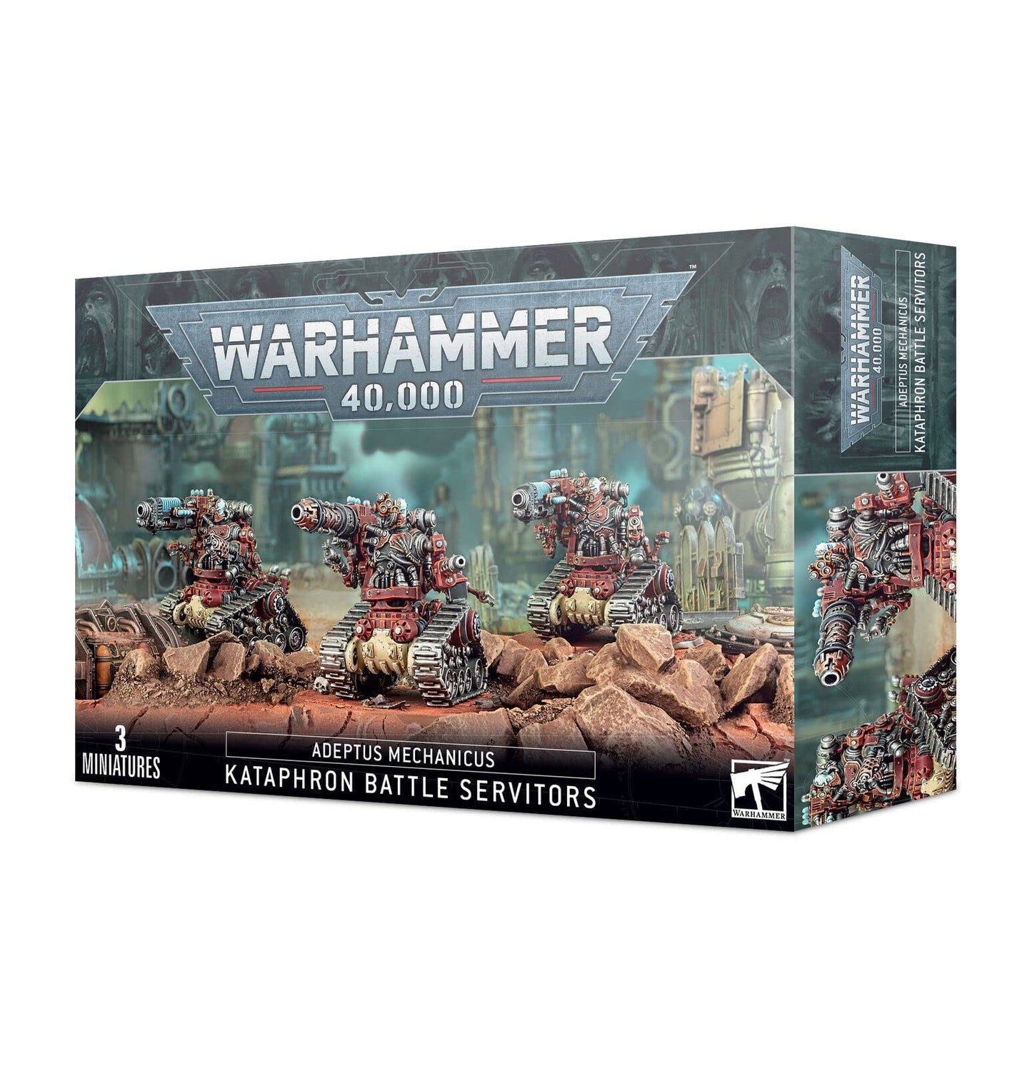 Games Workshop Adeptus Mech Kataphron Battle Servitors Plastic Kit (Black) – 3 Miniatures, 157 Parts, Unpainted