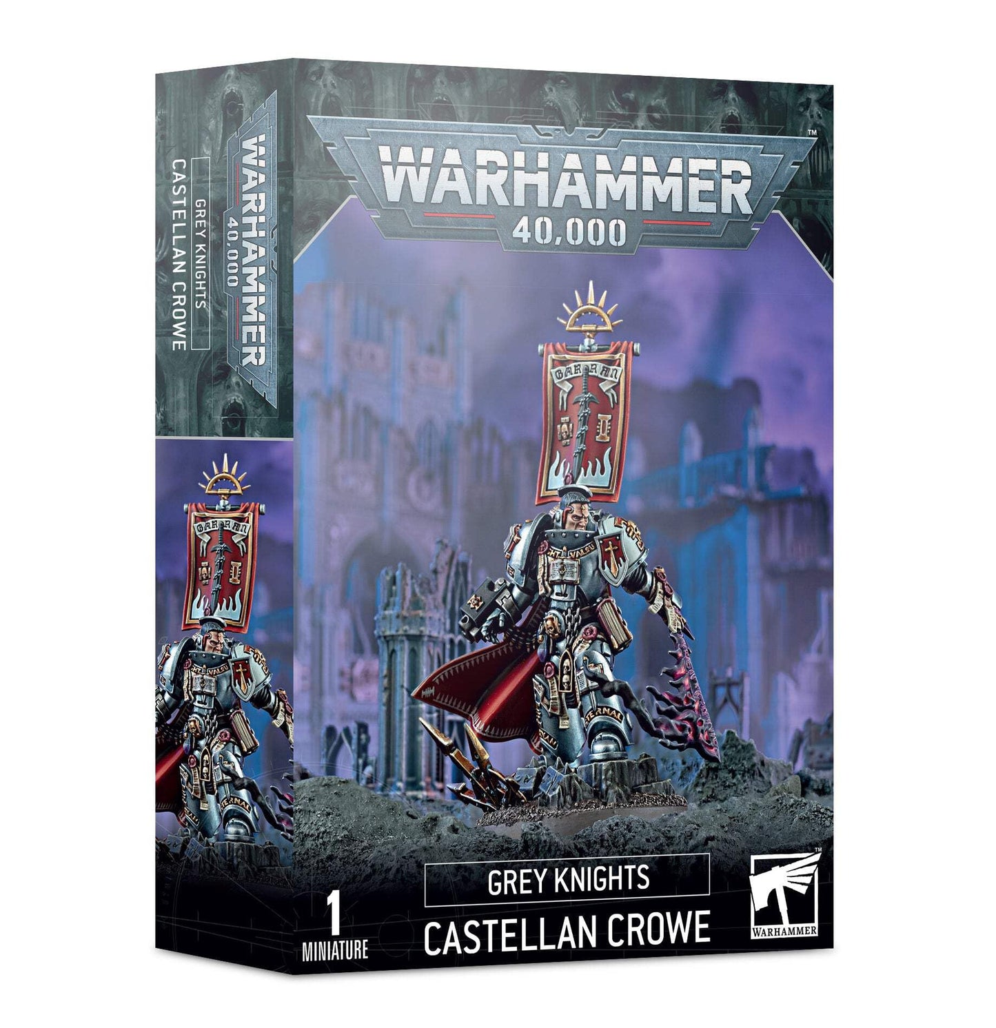 Games Workshop Warhammer 40k Grey Knights Castellan Crowe – Collectible Miniature
