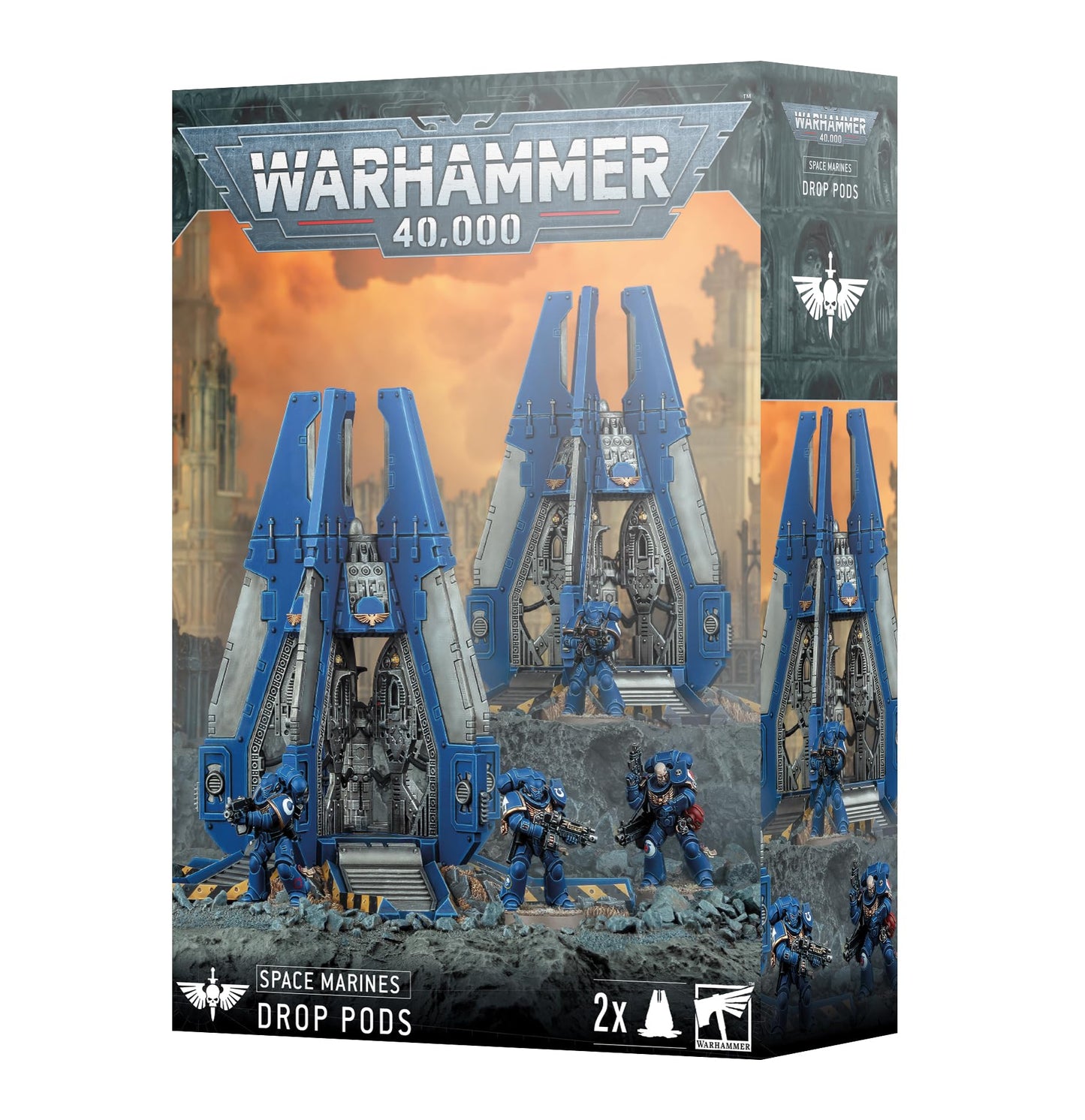 Games Workshop Warhammer 40,000 Space Marines Drop Pods – Plastic Model Kit