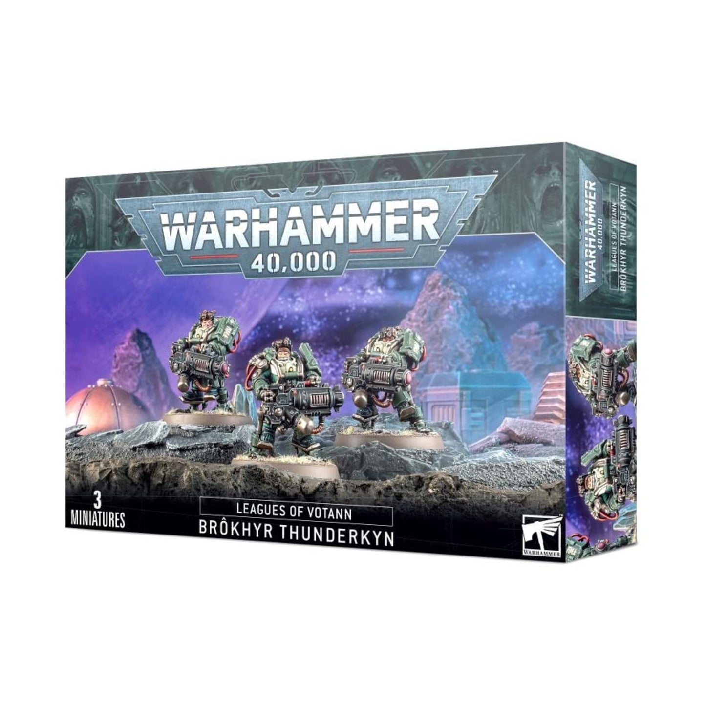 Games Workshop Warhammer 40,000 – Leagues of Votann: Brokhyr Thunderkyn | Unpainted Heavy-Weapon Miniatures