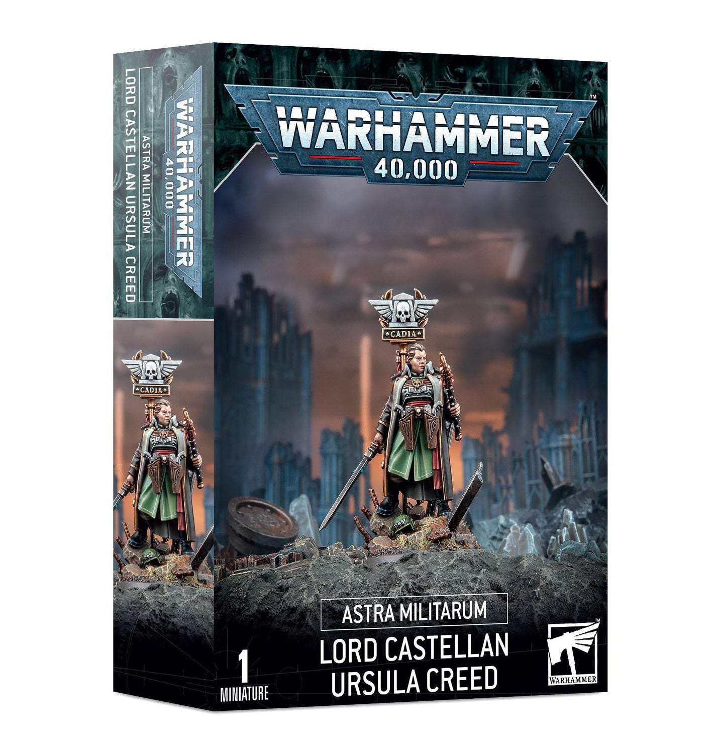 Games Workshop Warhammer 40k Astra Militarum Lord Castellan Ursula Creed – Unpainted Plastic Miniature