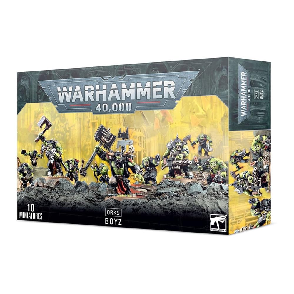 Games Workshop Warhammer 40k Orks Boyz (2021) – 10 Miniatures Kit for Warhammer 40,000 Tabletop Battles