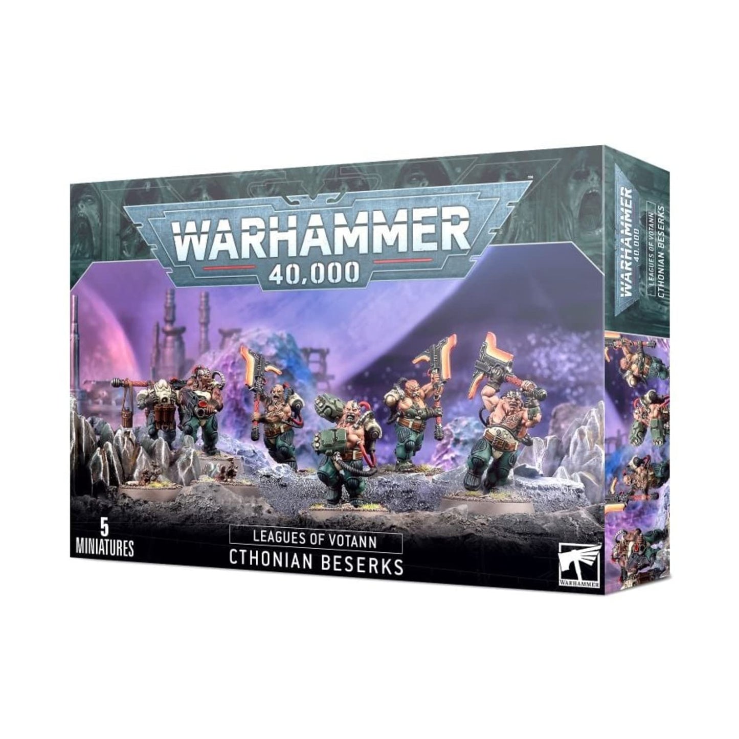 Games Workshop Warhammer 40,000: Leagues of Votann Cthonian Berserks – Five Elite Multi-Weapon Minis
