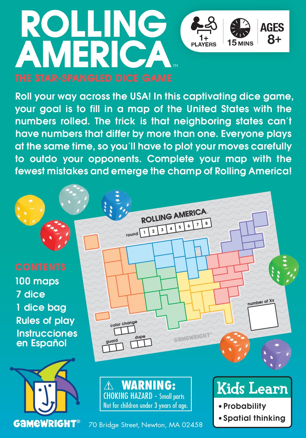 Gamewright Rolling America – Star-Spangled Dice Strategy Game