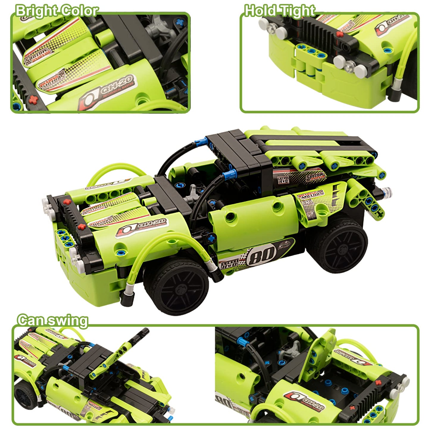 GAMZOO STEM Building Toys – 2-in-1 Remote Control Racer & Off-Road Truck | Ideal Gift for 6-9+ Year Olds