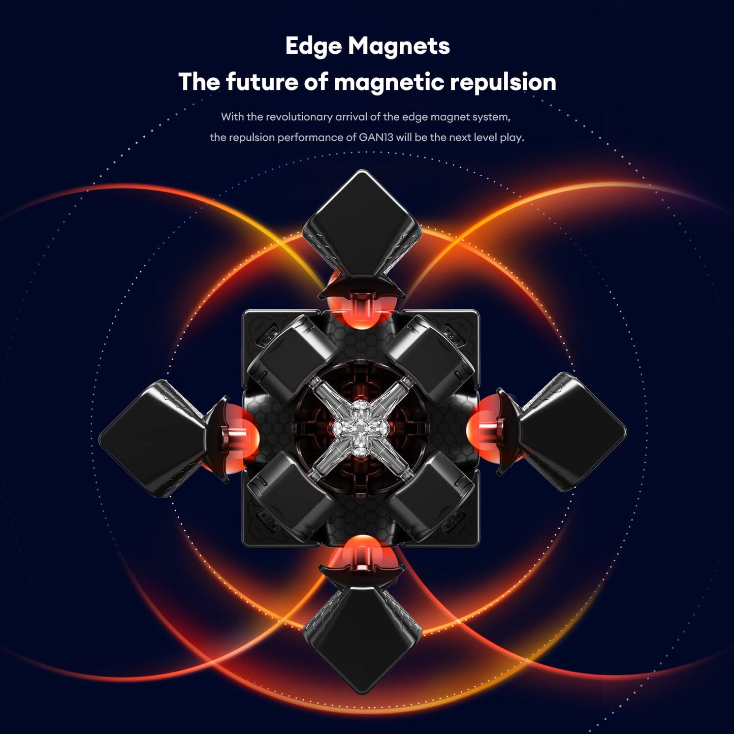 GAN 13 Maglev UV Coated 3x3 Magnetic Speed Cube – 56mm, Stickerless