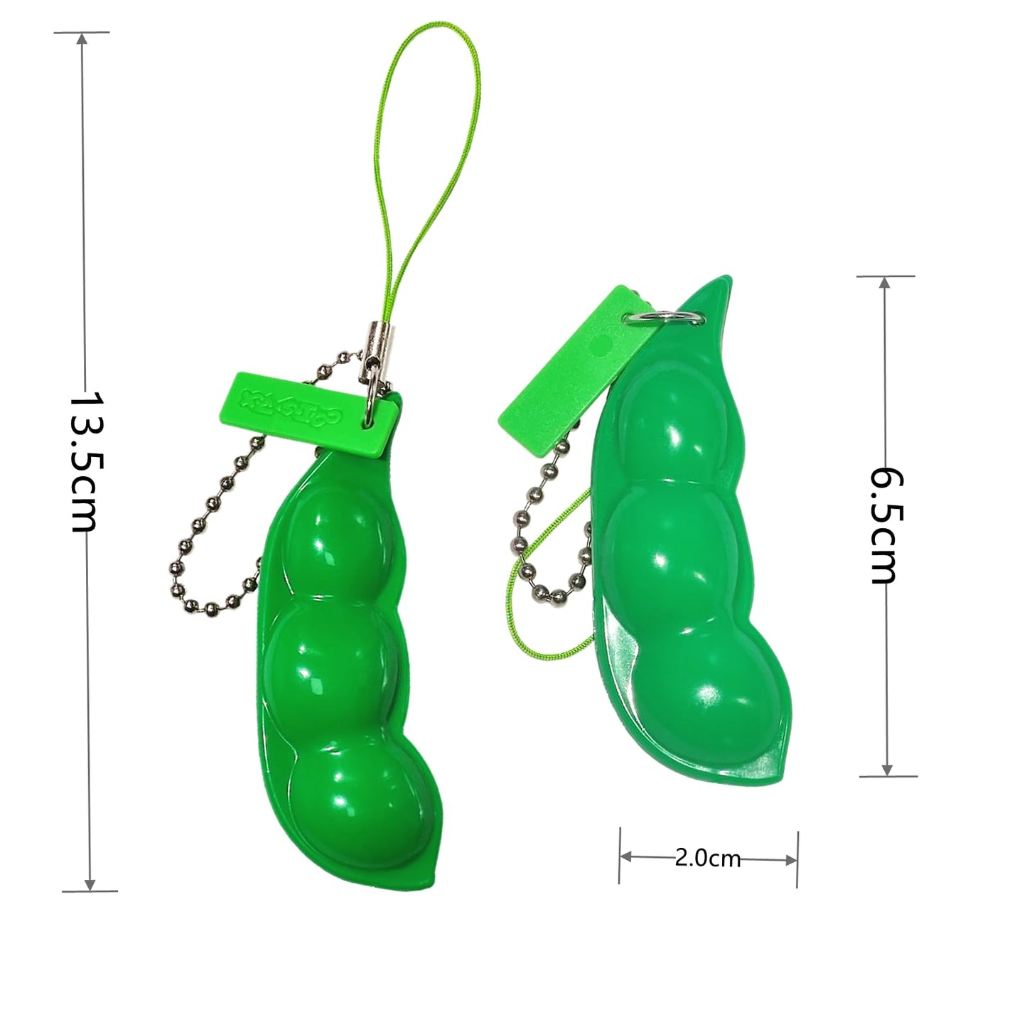 Ganjiang 12-Piece Squeeze Bean Keychain Fidget Toys – Stress Relief & Sensory Set