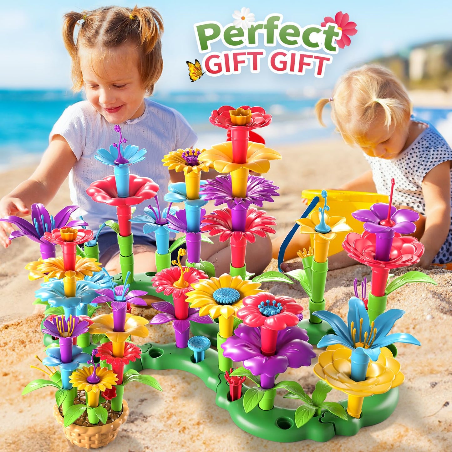 Garbo Star Flower Garden Building Toys – 81-Piece STEM Gift for Ages 3-6