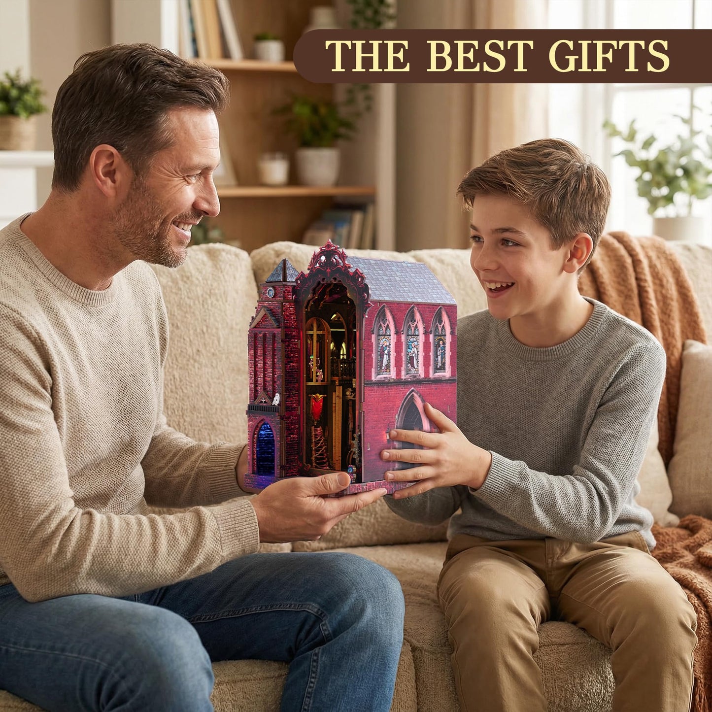 GATTLELIC Book Nook Kit — DIY 3D Magic Castle Dollhouse Puzzle for Adults & Teens (Arcane Sprire)