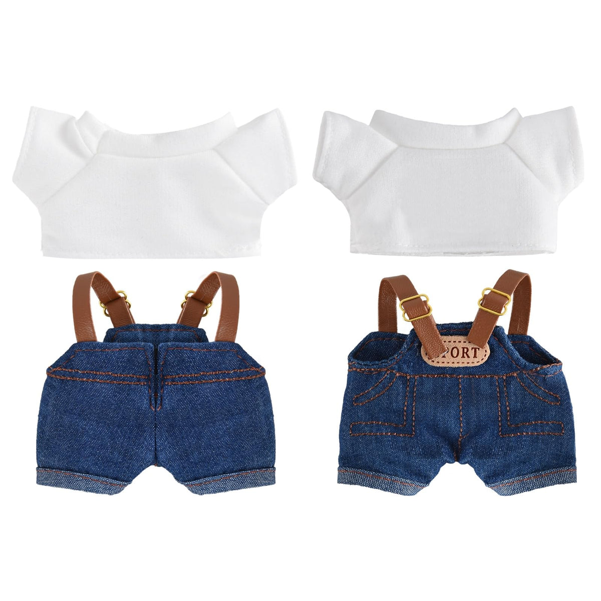 GDLSYLGHY Elegant Doll Clothing for Lububu Accessories — Premium 17cm Doll Outfits (Blue Denim Overall)