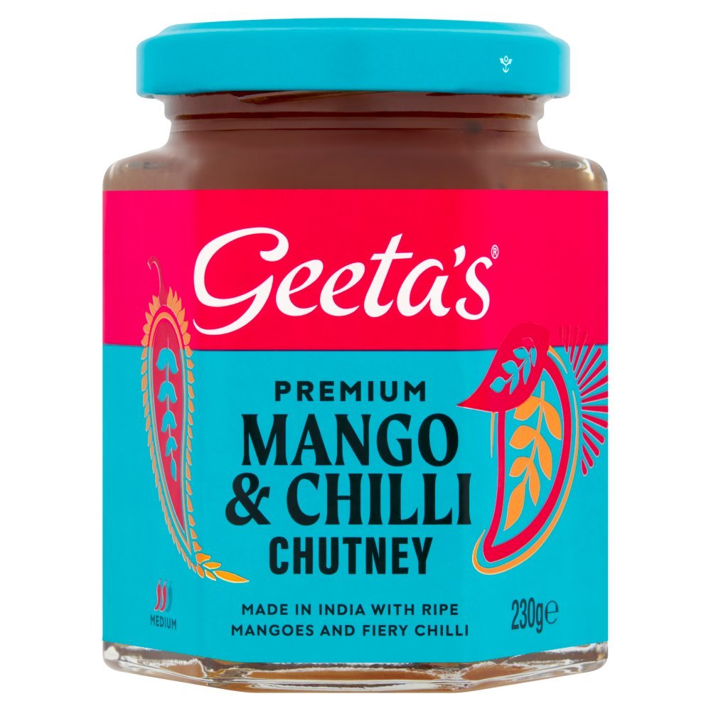 Geeta's Premium Mango & Chilli Chutney 230g (Case of 6)