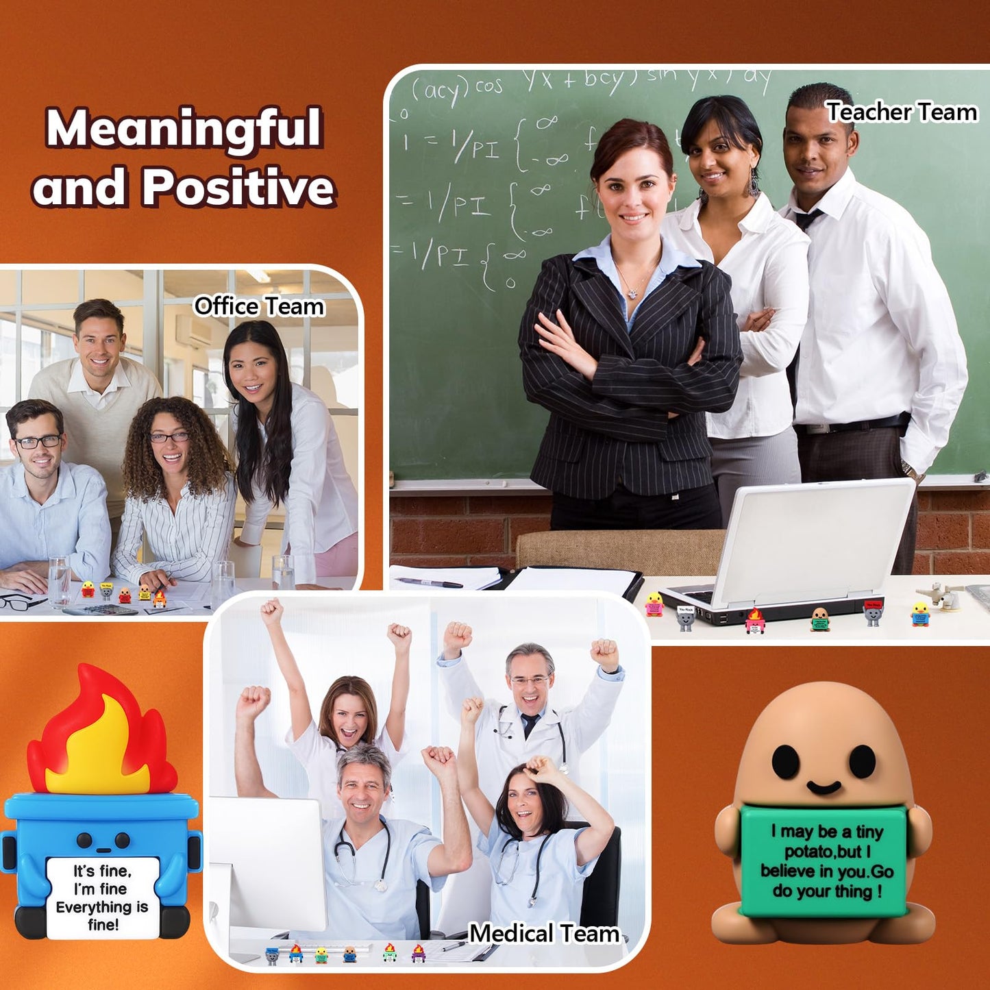 Gejoy 36 Pcs Mini Rubber You Rock Toys Set – Positive Desk Ornaments & Motivational Gifts