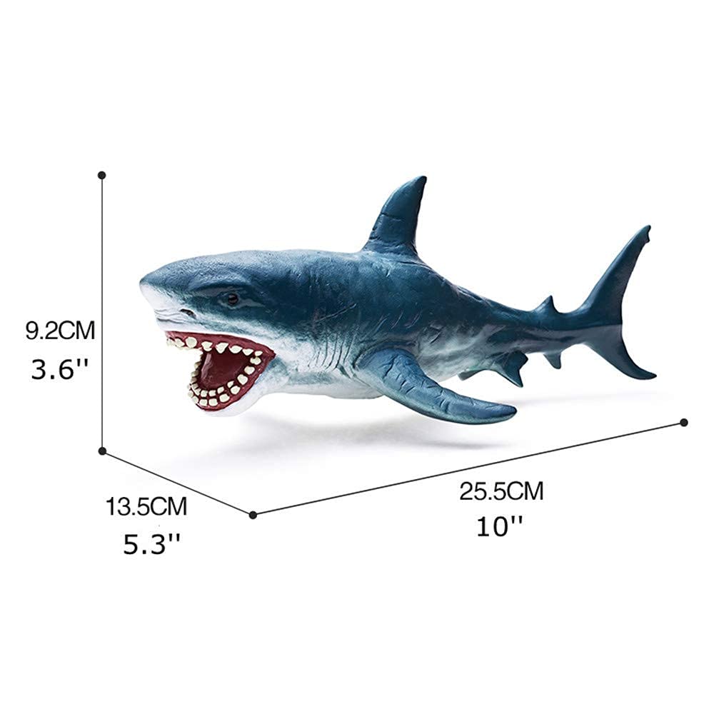 Gemini&Genius Great White Shark Action Figure | Realistic Ocean Megalodon Toy for Kids & Collectors