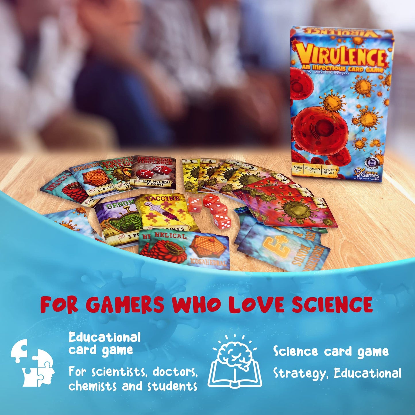 Virulence: Virus-Themed Card Game by Genius Games | Fast Strategy for Classrooms & Families