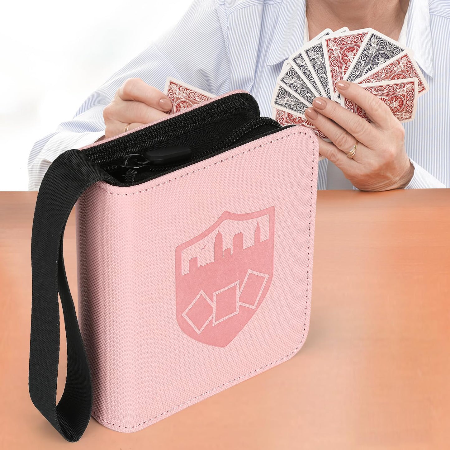 GERMUN Mini Card Binder 1 Pocket – 80 Pockets – Pink | Premium Trading Card Album