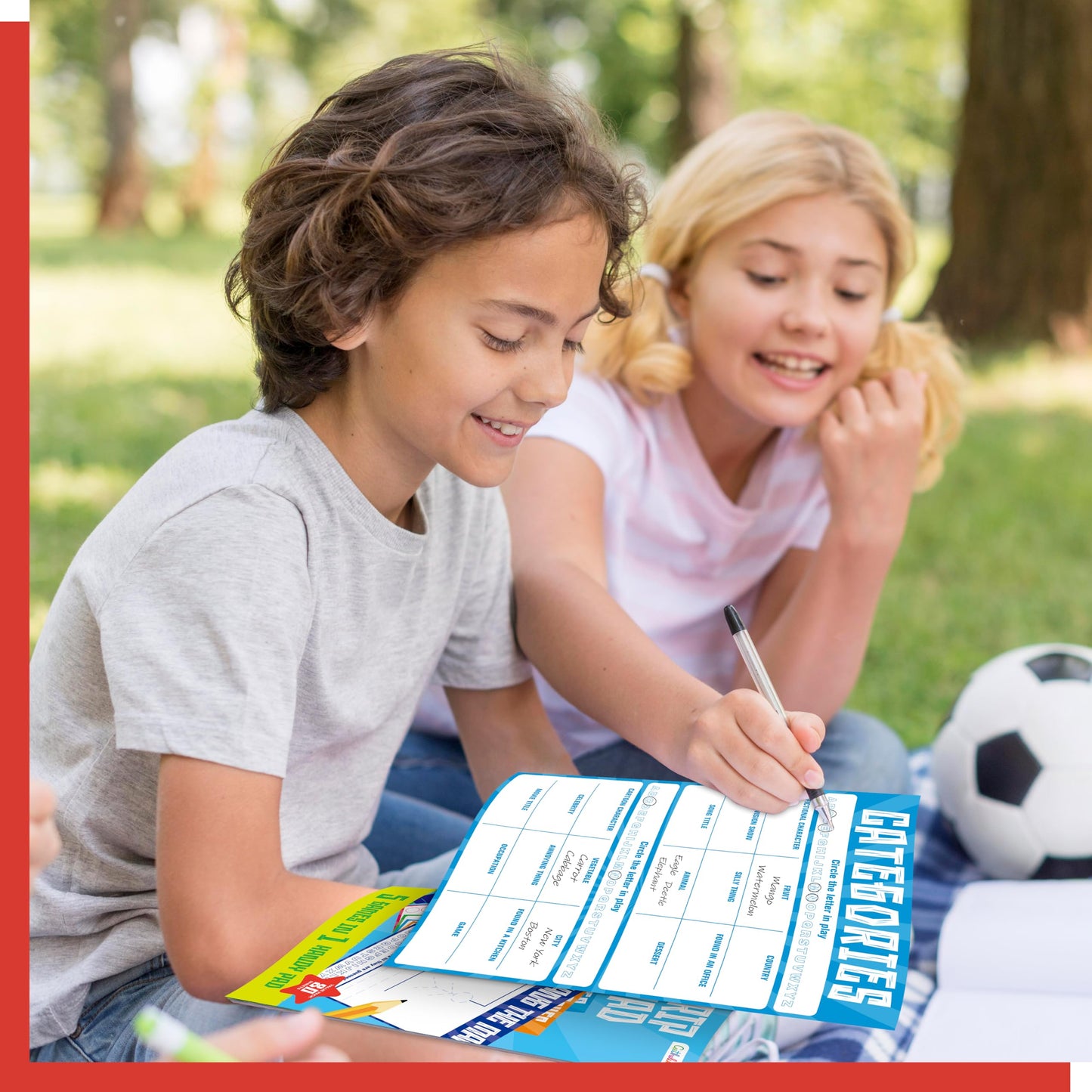Gethelud Road Trip Game Pad – 80 Sheets, 5 Games in 1, Portable Travel Activity Pad