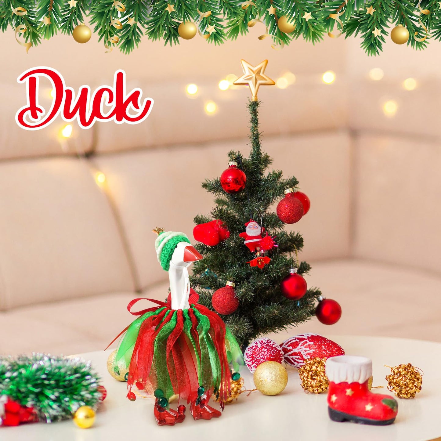 Geyoga 8-Set Mini Holiday Goose Outfits for 7-Inch Desk Goose