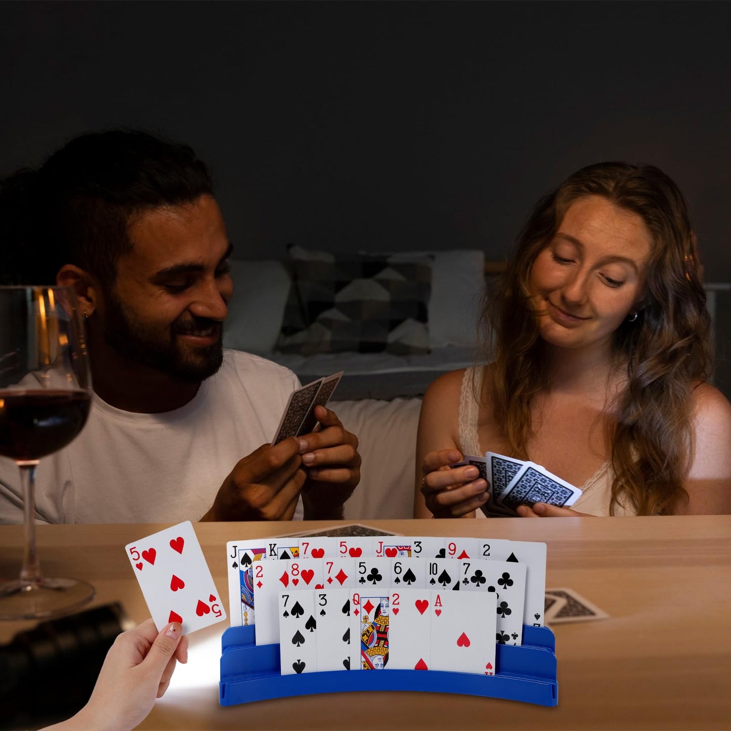 GHERPTE 2-Pack Three-Layer Design Playing Card Holders for Hands-Free Play