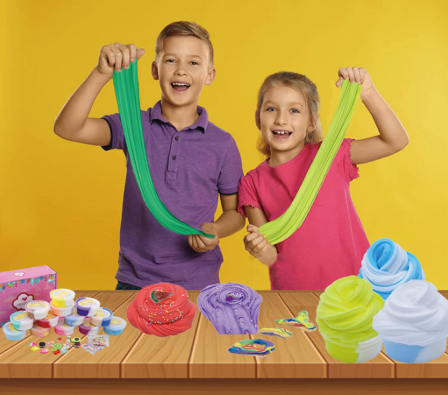 GHFEOOHN 13-Pack Unicorn Dual-Color Butter Slime Kit – Soft, Non-Sticky DIY Slime Toys