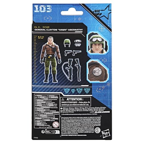 G.I. Joe Classified Series General Clayton 'Hawk' Abernathy – 6-Inch Action Figure with 7 Accessories