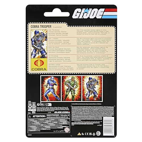 G.I. Joe Classified Series Cobra Trooper – 6-Inch Action Figure with 9 Accessories | Cardback
