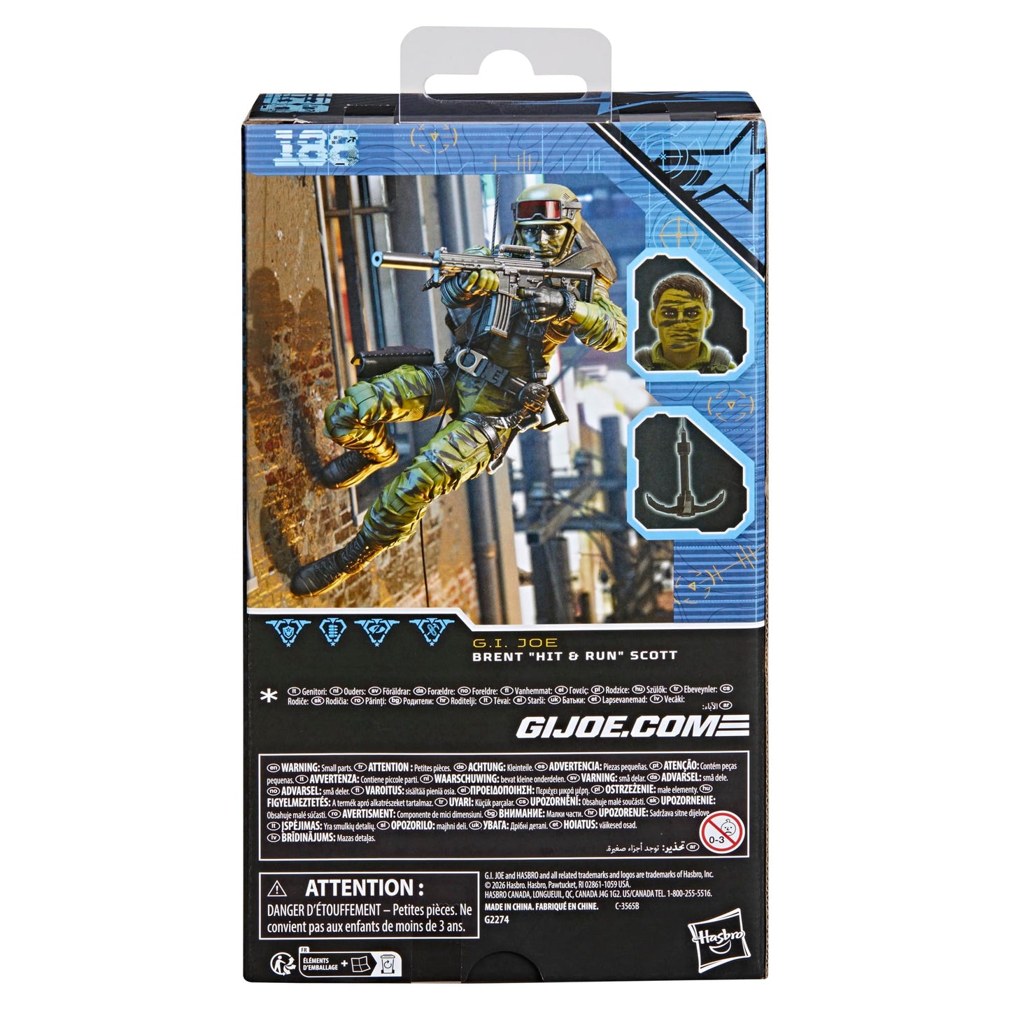 G.I. Joe Classified Series #188 Brent 'Hit & Run' Scott — 6-Inch Collectible Figure with 10 Accessories