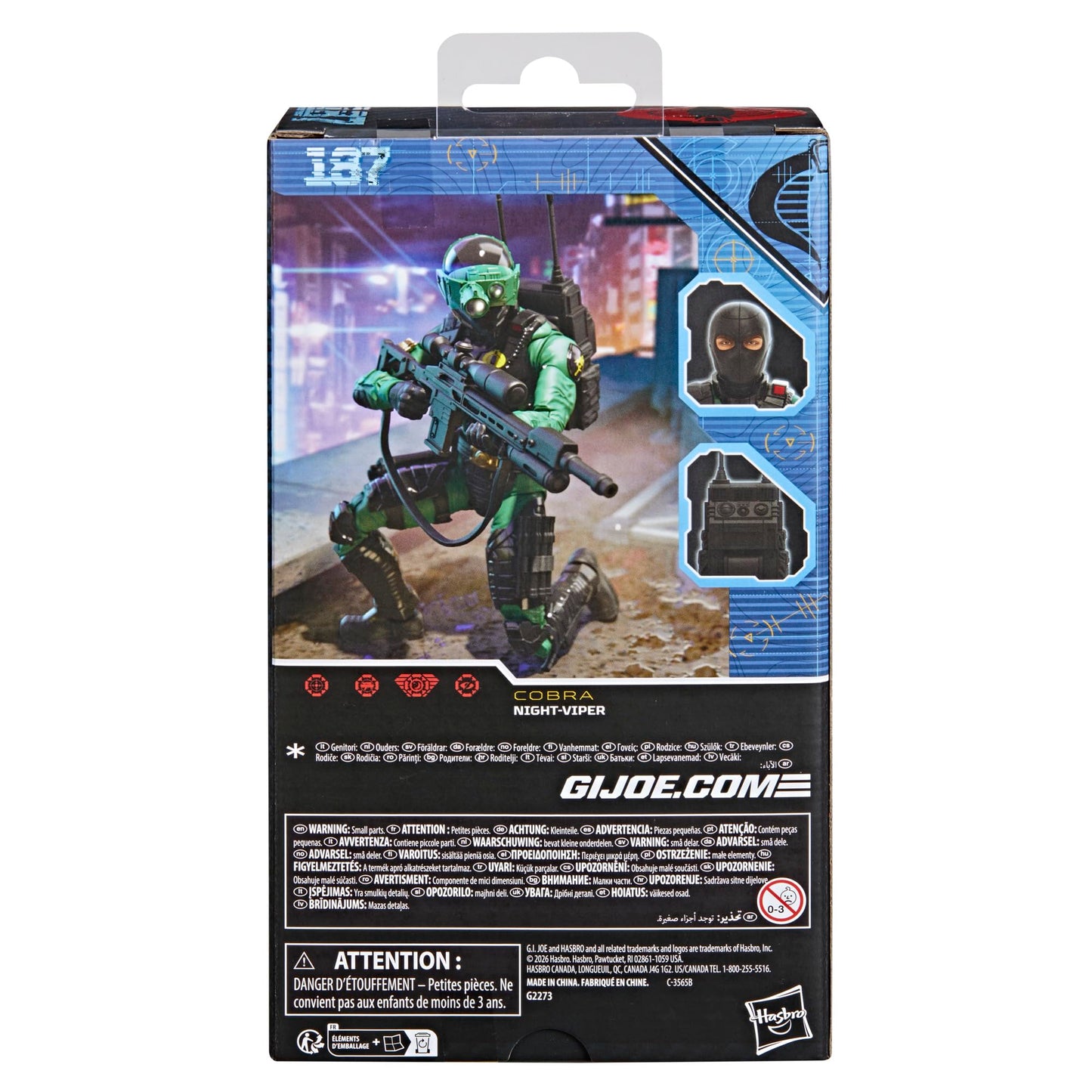 G.I. Joe Classified Series Night-Viper 6-Inch Action Figure with 7 Accessories