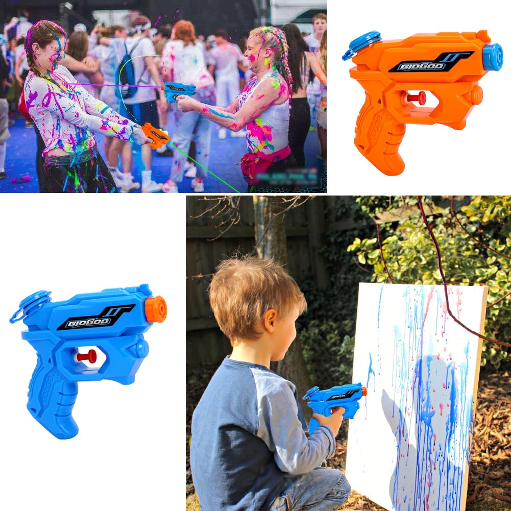 GIDGOD Water Gun for Kids - 2 Pack Squirt Guns for Summer Fun (Beach & Pool)