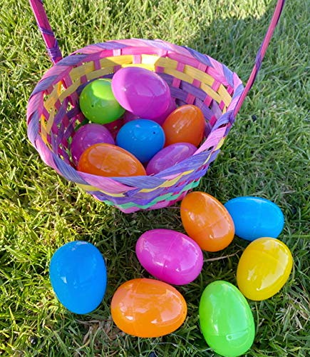 GiftExpress Plastic Bright Easter Egg Assortment – 50 Pcs for Easter Egg Hunts