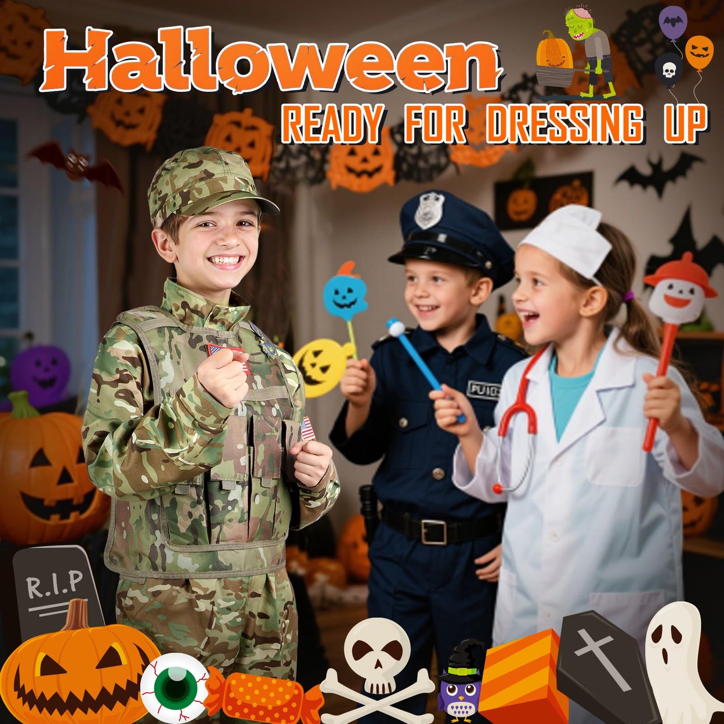 Giftinbox Army Costume for Boys – Deluxe 5-Piece Soldier Outfit & Accessories (3–13)