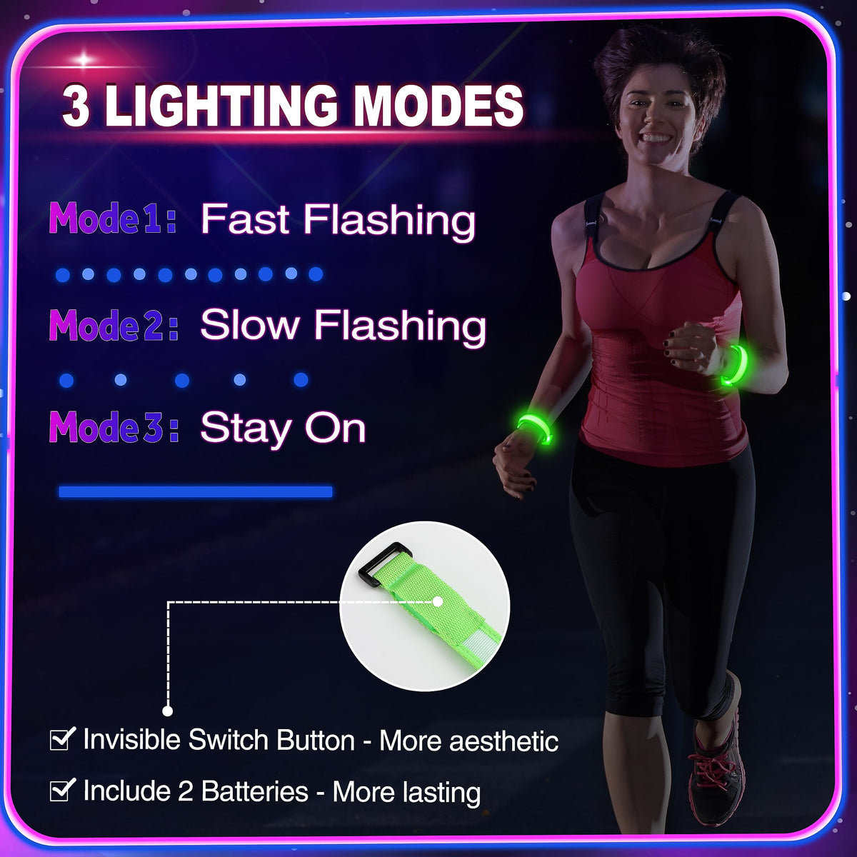 GIFTINBOX LED Light Up Bracelets – 12/6 Pack Glow Wristbands for Night Events, Concerts & Festivals