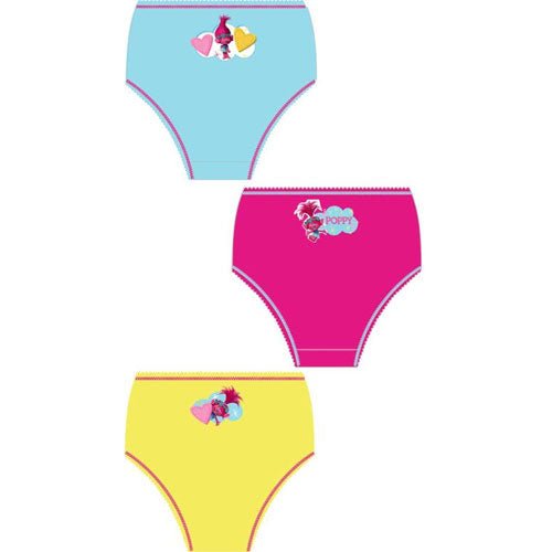 Girls Trolls Briefs 3 Pack