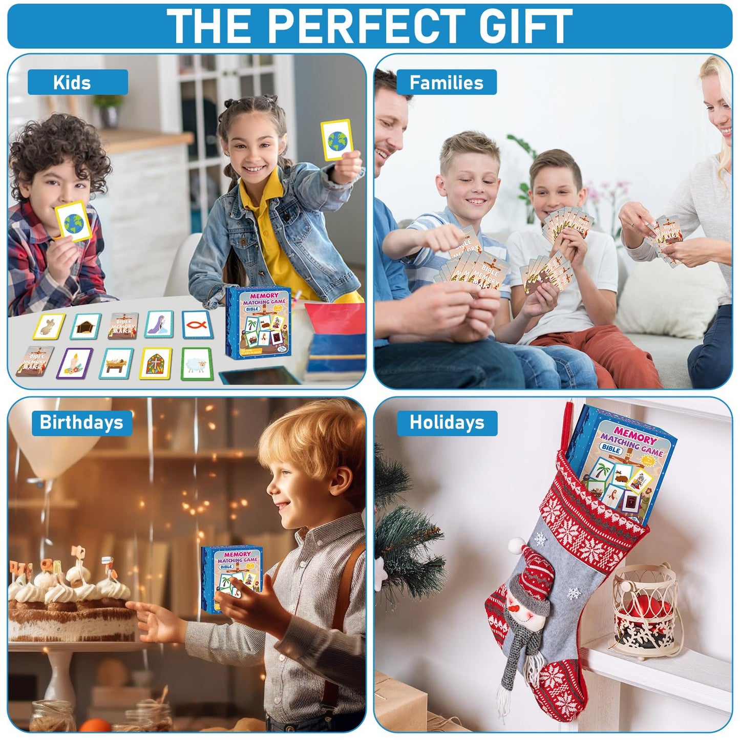 gisgfim 50 Pairs Bible Memory Matching Game – Educational Christian Card Set for Kids