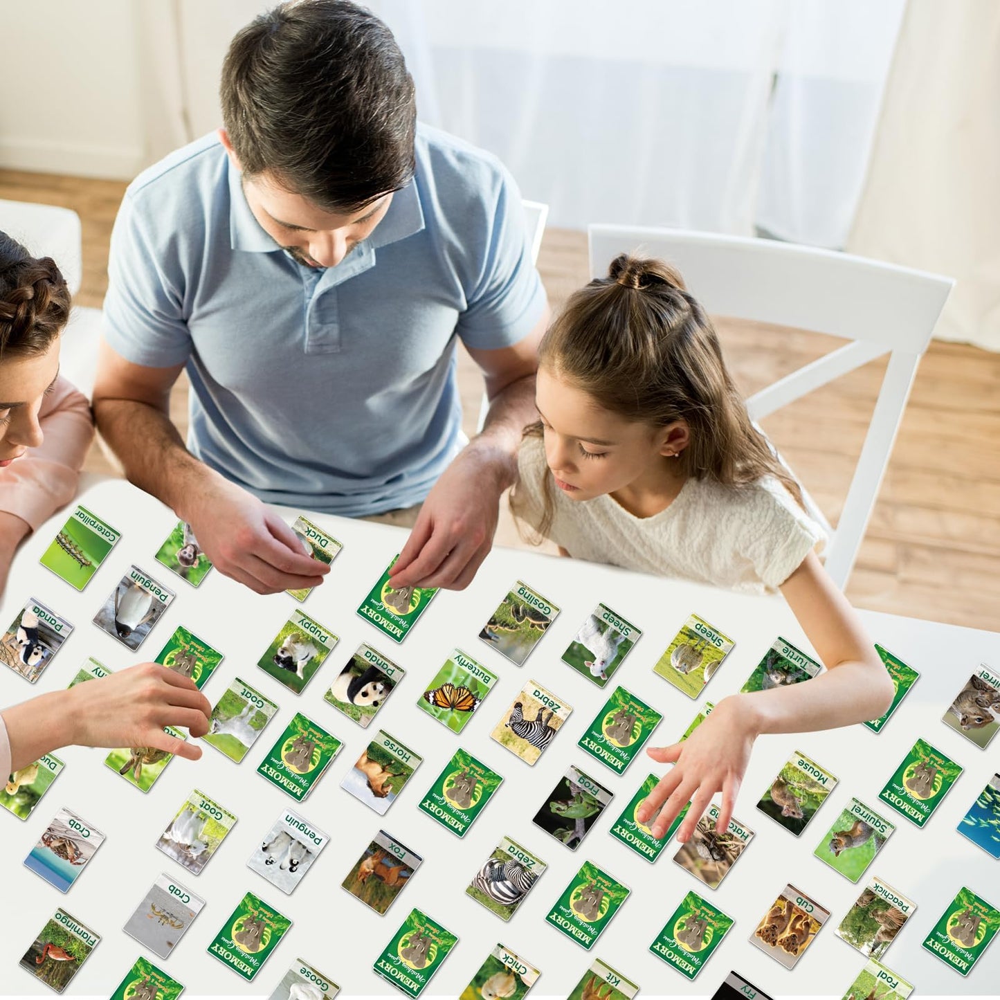 gisgfim 50 Pairs Memory Matching Game – Animal Memory Cards for Kids & Adults